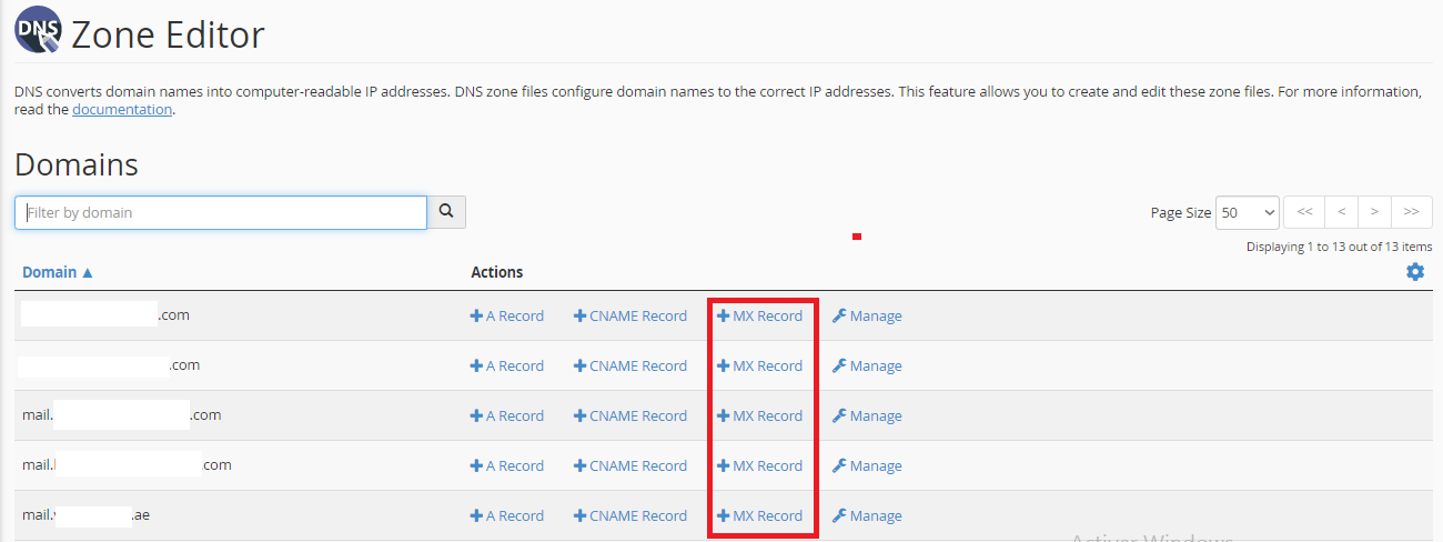 mx cpanel mx cpanel